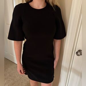 DKNY Black Short-Sleeve Mini Dress